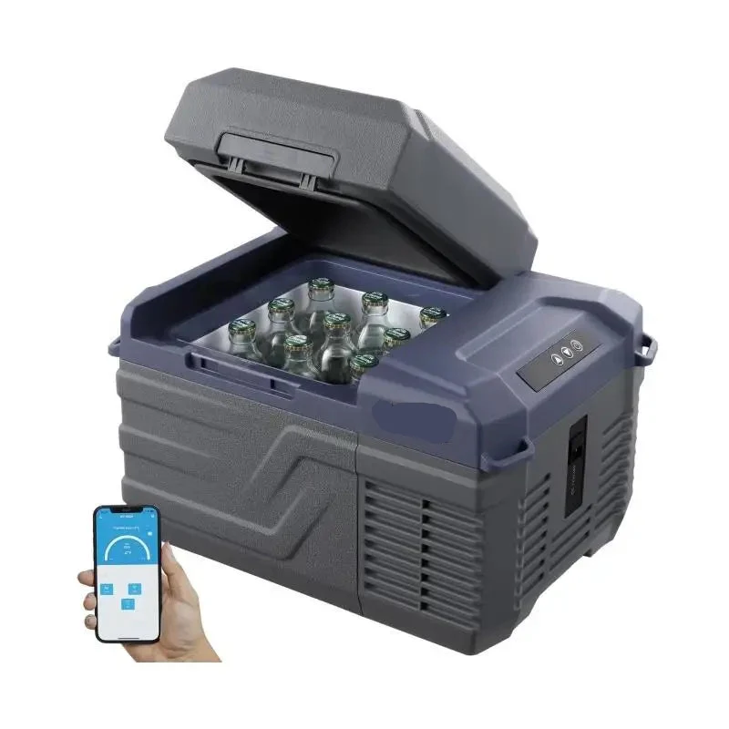 Auto Koelkast - Elektrische Koelbox - Koelbox - Mini Koelkast - 12L Capaciteit - 12/24V DC Compressor - Enkel & Dual-Zone - Bluetooth Temperatuurregeling - Draagbare - Geschikt voor Outdoor Camping & RV