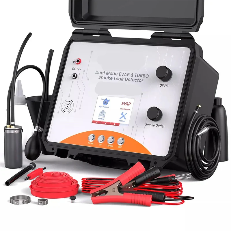 Automotive Mistmachine - Auto Rooklekdetector - EVAP Lekdetectie - Vacuüm Tester - 12V - 0.44-0.5 psi - Diagnostische Tool - Turbo Lektest - Diagnostische Analyzer met Geïntegreerde Luchtpomp - voor Auto's