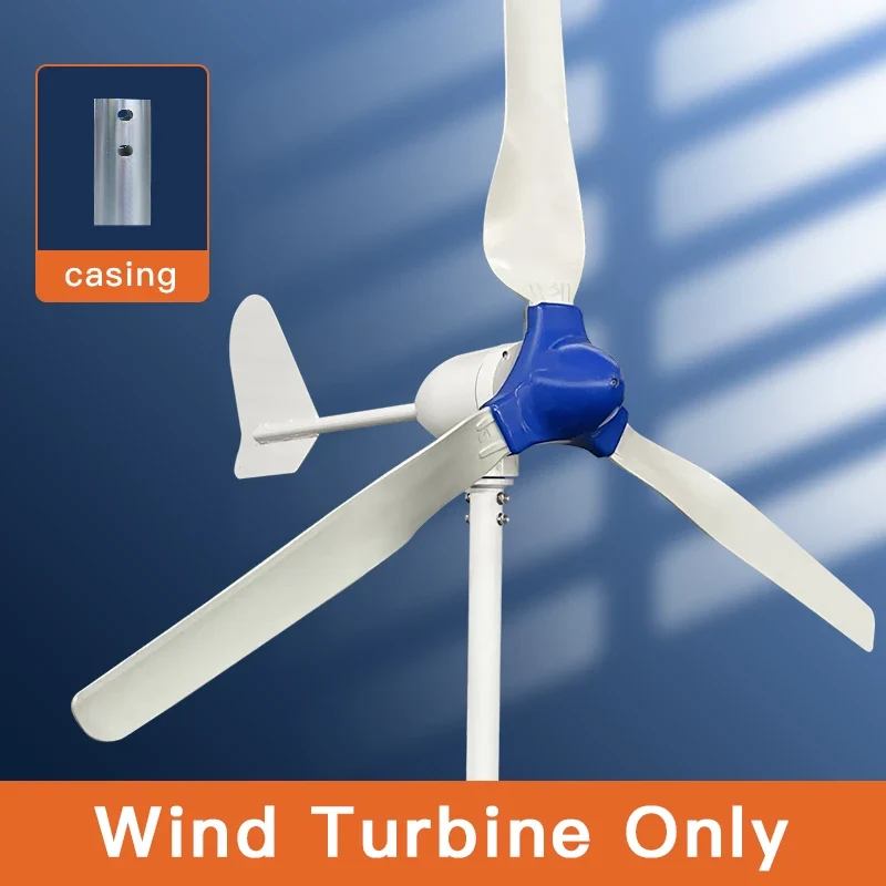 Windturbine - Windmolen - Windturbine Generator - Windenergie - 2000W - 24V - Alleen Windturbine - 3 Messen - Stille en Efficiënte Energieoplossing - voor Thuisgebruik