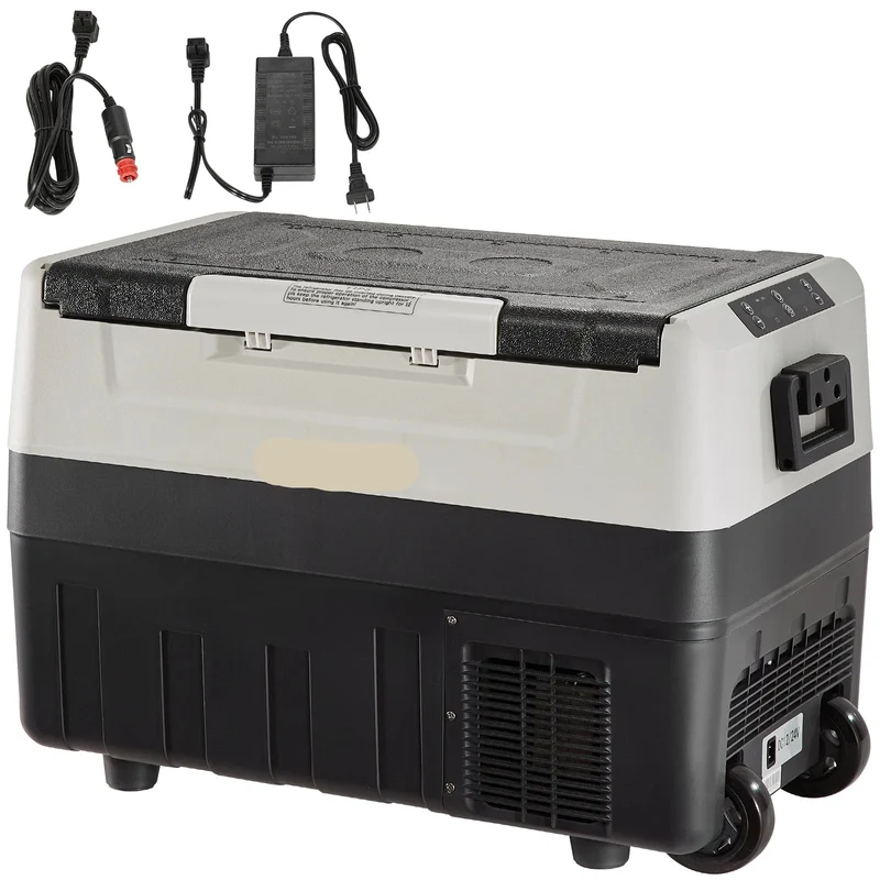 Auto Koelbox - Compressor Koelbox - Compressor Koelkast - Koelbox - 55L- Dual Zone - Mini Vriezer - -20°C tot 20°C - 12V/24V & 230V - Voor Auto - Camper - en Camping