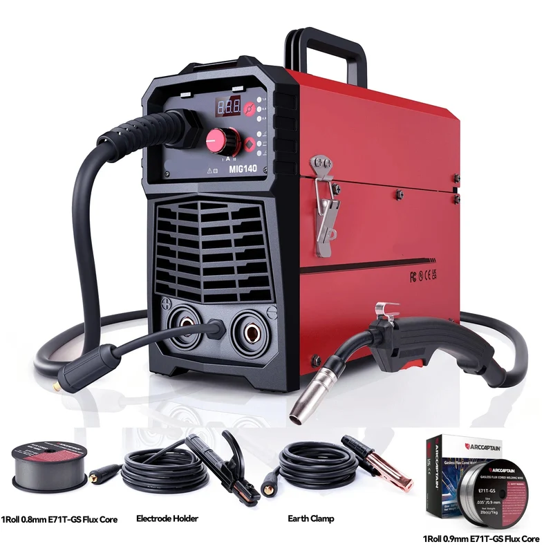 Elektrode Lasmachine - Lasmachine - Lasapparaat - Digitaal Inverterlassen - met Accessoires - Draagbare - MIG - MAG - Gas - TIG - MMA - IGBT -Inverter Semi-automatic - 140Amp - 220V