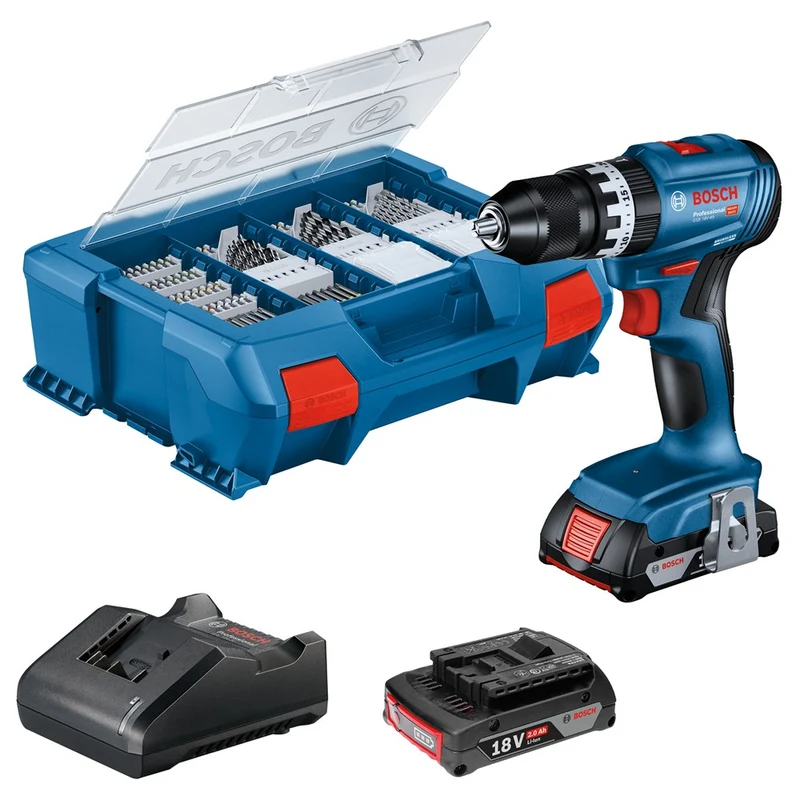 Bosch GSB 18V‑45 Accu Klopboorschroefmachineset in L-Case - 06019K3306