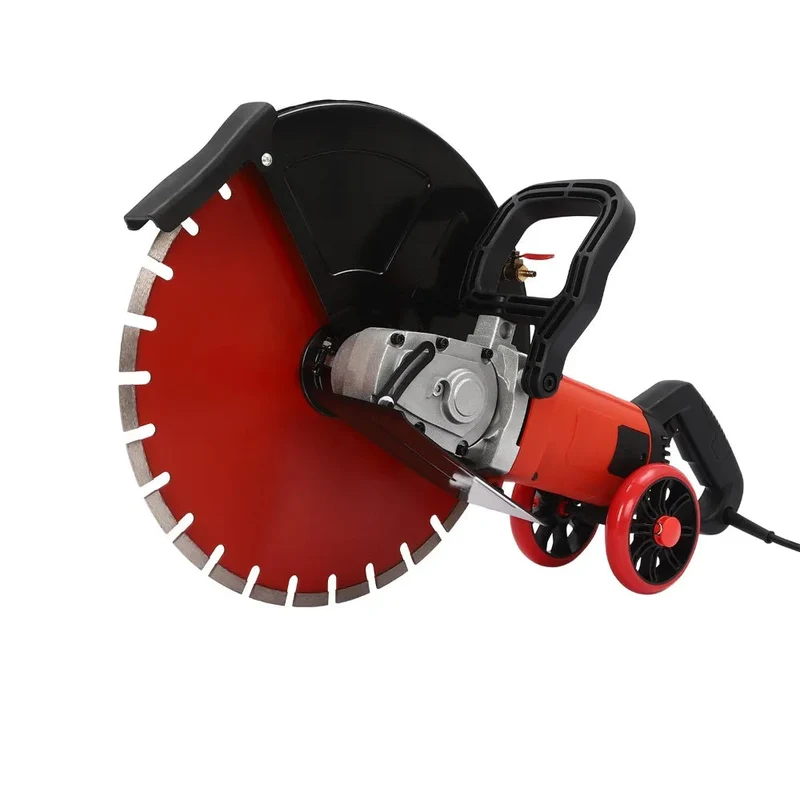 Elektrische Betonzaag - Betonfrees - Betonzagen -Steenzaagmachine - Muurfrees - Zaagmachine - 16 inch - 4000W - 3000 RPM - Nat/Droog Cirkelzaag - Stofvrije Snijmachine - met Wielen - voor Beton - Steen - en Baksteen