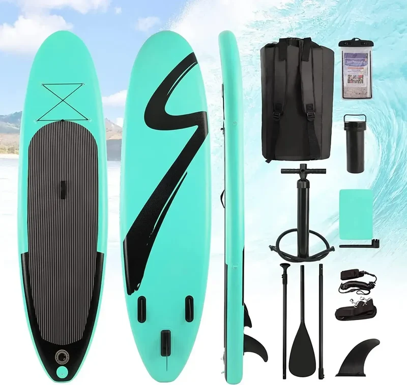 Streakboard® 10/11ft Inflatable Stand Up Paddle Board Non-Slip Deck W/ Complete Kit 6'' Thick Sub Board Paddle Surf Hinchable