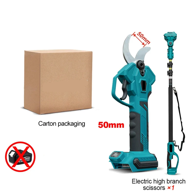 50mm Snoeischaar - Takkenschaar - Tuingereedschap - Snoeizaag - Borstelloos & Draadloos - Efficiënte Elektrische Pruner voor Bomen & Bonsai – Zonder Batterij