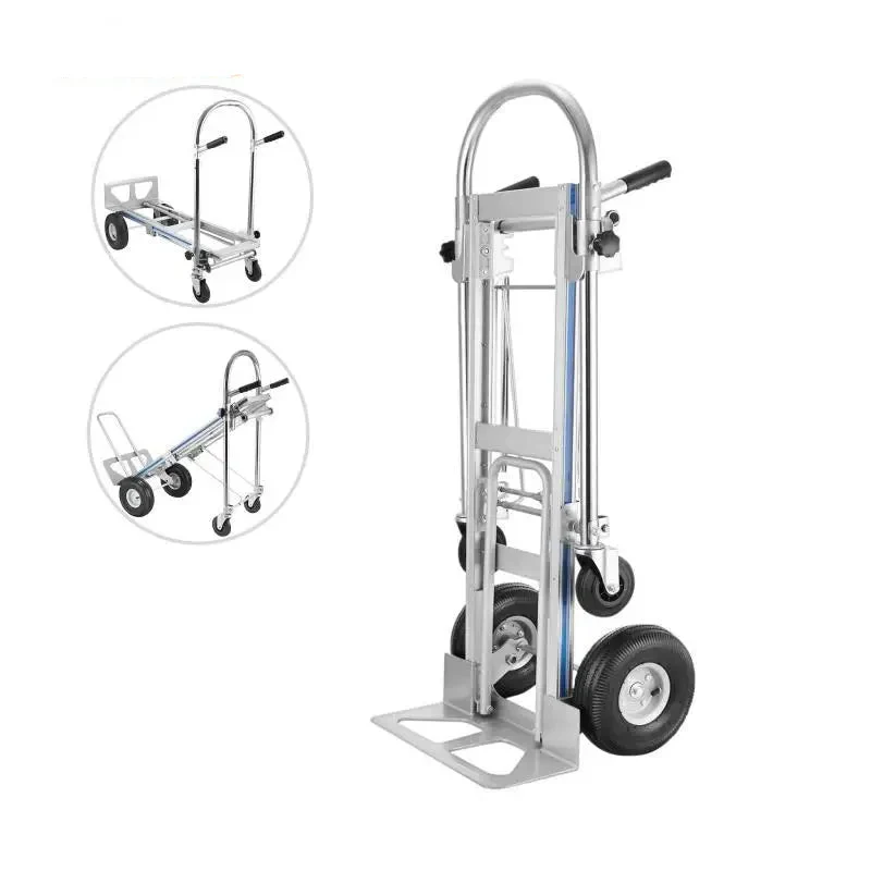 Steekwagen - Steekkar - Transportkar - Transportwagen - 3-in-1 Aluminium Handtruck - 1000 lb Capaciteit – 350kg Max Gewicht - Opvouwbaar & Heavy-Duty - Geschikt voor Thuis & Industrieel Gebruik