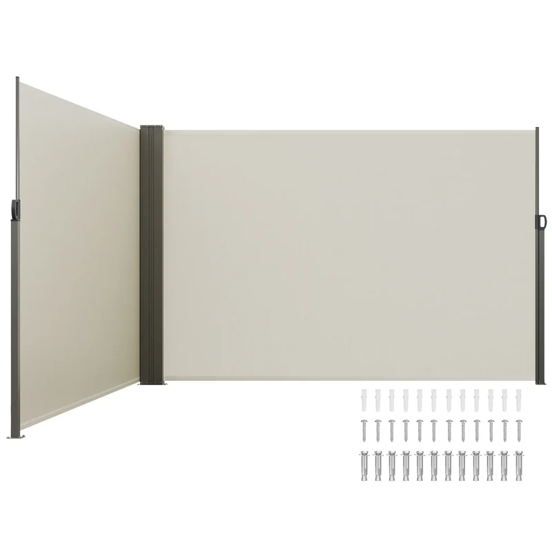 Windscherm - Tuinscherm - Zijluifel - Opvouwbare Windschermen - 200 x 600 cm - Waterdicht Polyester – UV 30+ Bescherming – Privacy Scherm voor Buiten