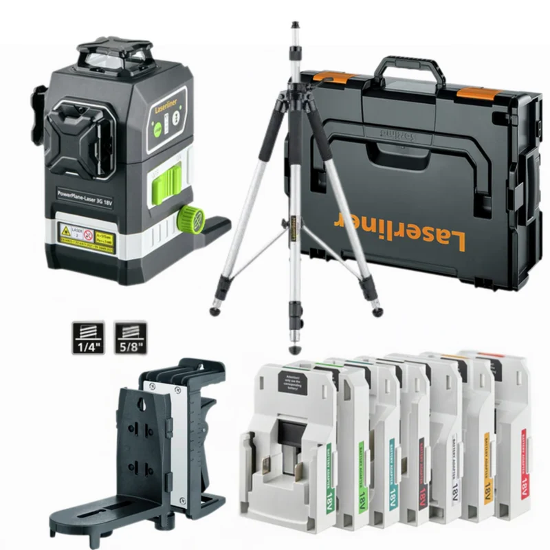 Laserliner Powerplane 3G 18V Set met Variostand Statief - 036.380