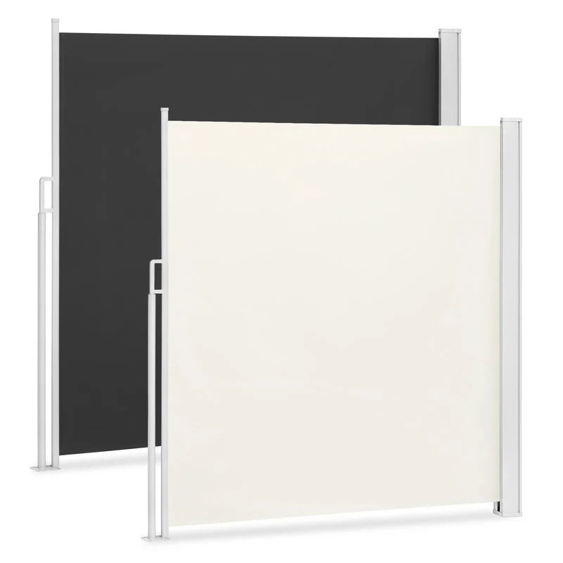 Windscherm - Tuinscherm - Uitschuifbare Zijluifel - Balkonscherm - 160x350cm - Waterdicht & Zon- en Windbescherming - Balkon & Terras – Antraciet