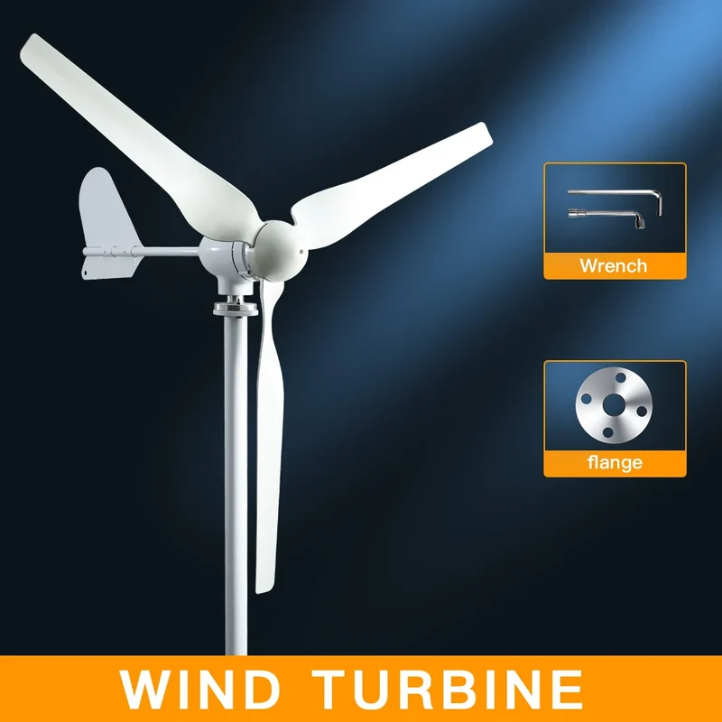 Windturbine - Windmolen - Windturbine Generator - Windenergie - 48V - 2000W - 3 Bladen - Horizontale Windgenerator - Voor Huis – Off-Grid Systeem