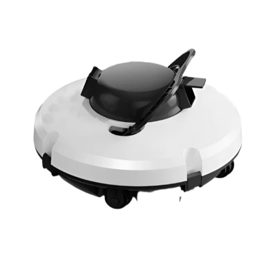Zwembadstofzuigers - Zwembadrobot - Automatische en Draadloos Zwembadreiniger - met Automatisch Parkeren - Dubbele Motoren - voor Vlakke Grondzwembaden - 5200 mAh - 11.5V - 33 x 33 x 15 cm - Wit/Zwart