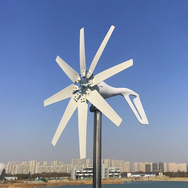 Windturbine - Windmolen - Windturbine Generator - Windenergie - Horizontale As - 3000W - 24V - Met Off Grid Systeem - 8 Messen - Stille en Efficiënte Energieoplossing - voor Thuisgebruik en Autonome Installaties