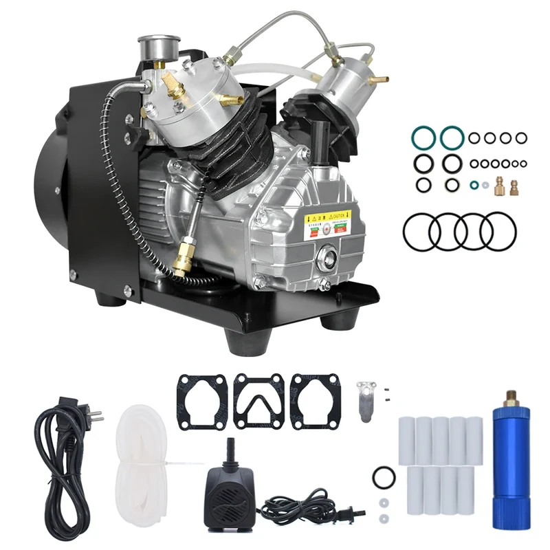 Luchtcompressor - Hoge Druk Luchtcompressor - Airpress Compressor - 300Bar - 4500Psi PCP - 220V - met Dubbele Cilinderkop - voor PCP-Geweerduiken