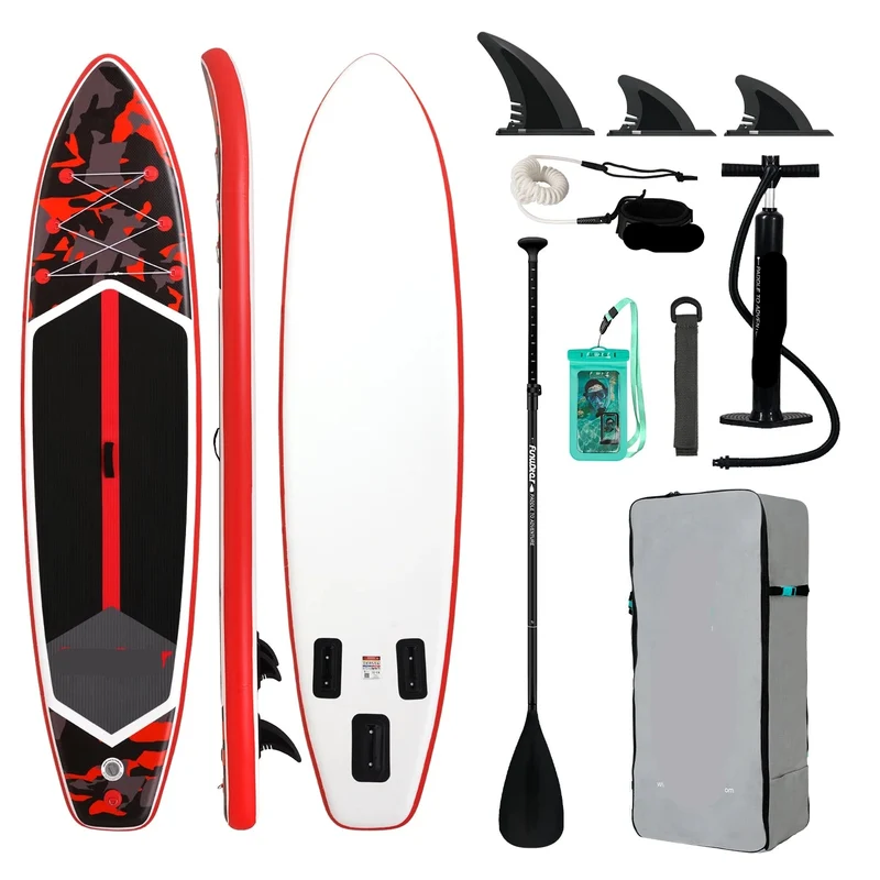 Supboard - Sup - Paddle Board - Sup Boards - 350x84x15cm - Ultra-Light - Opblaasbaar Stand Up Paddle Board - Max 165 kg - Waterdicht - Voor Rivier - Zee - Inclusief Paddle - Rugzak - Zadel & Accessoires - Zwart-wit
