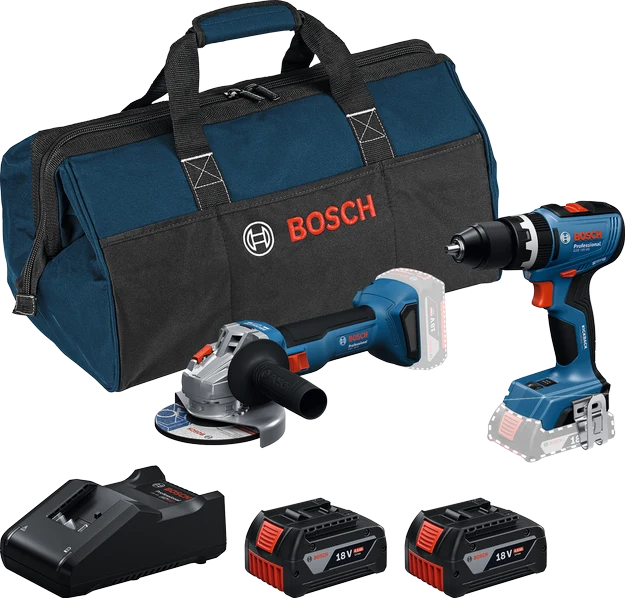 Bosch GSB 18V-65 + GWS 18V-8 Accu Combiset - 0615A5008Z