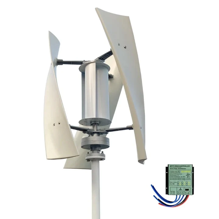 Windturbine - Windmolen - Windturbine Generator - Windenergie - Verticaal As - 5000W - 24V - Met controller - 3 Messen - Stille en Efficiënte Energieoplossing - voor Thuisgebruik