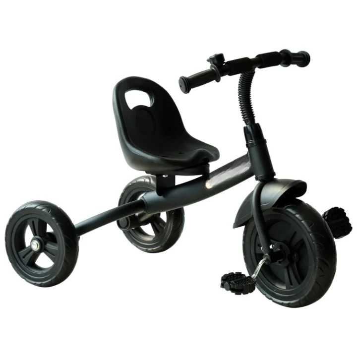 Kinderfiets - Loopfiets - Kinderfiets - Meisjesfiets - Driewieler - met Spatbord - Bel - Veiligheidswiel - 79 x 50.5 x 58 cm - Zwart & Roze