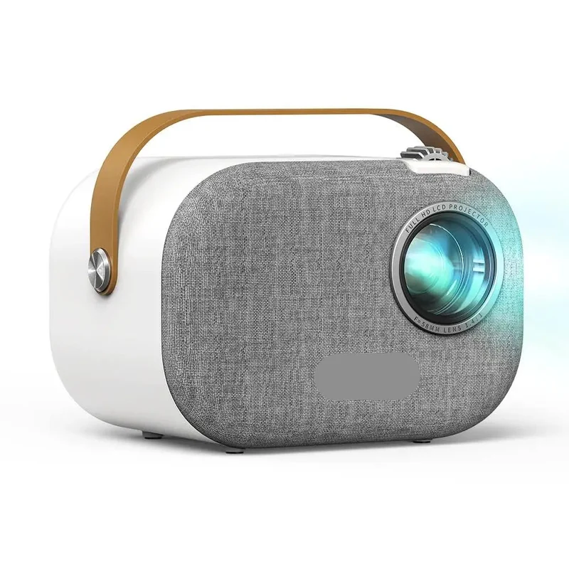 Beamer - Projector - Mini Beamer - 1080P Home Theater Mini Projector - 2.4G/5G WiFi, 200ANSI, Android 9.0 & Google Assistant – EU Plug
