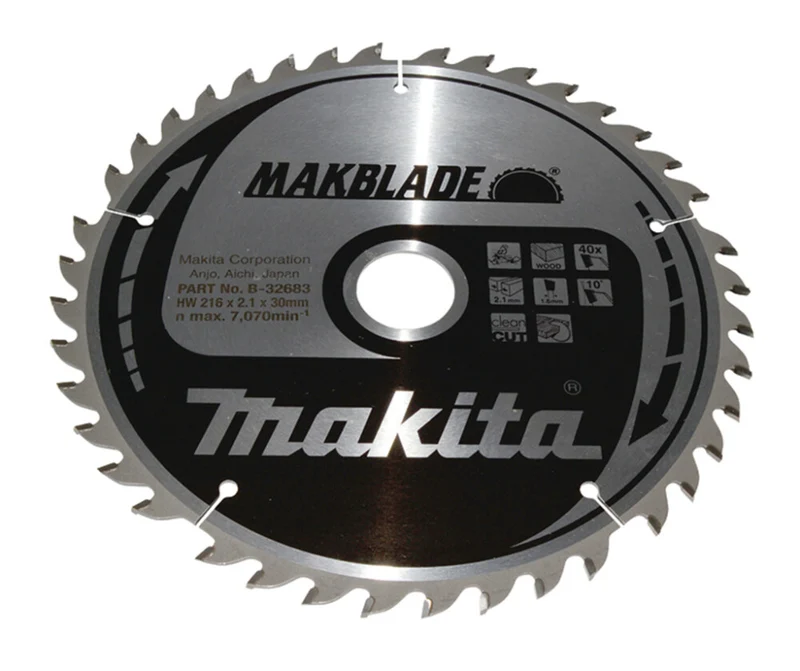 Makita Afkortzaagblad Hout 216x30x2,1mm 40T - B-32683