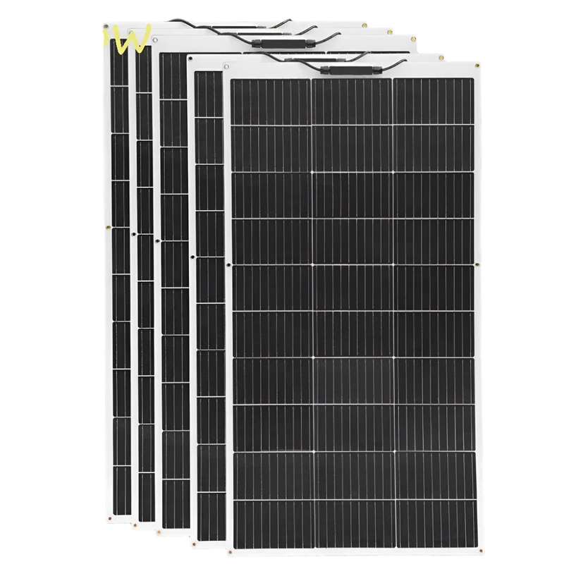 Zonnepaneel - Zonnepanelen - Zonne-energie - 16.5V Fotovoltaïsche Celmodule - Flexibel - Monocrystalline Silicon - 400W - 4 Stuks - Waterdicht - voor Boot - Camper - Caravan - RV - Tuin