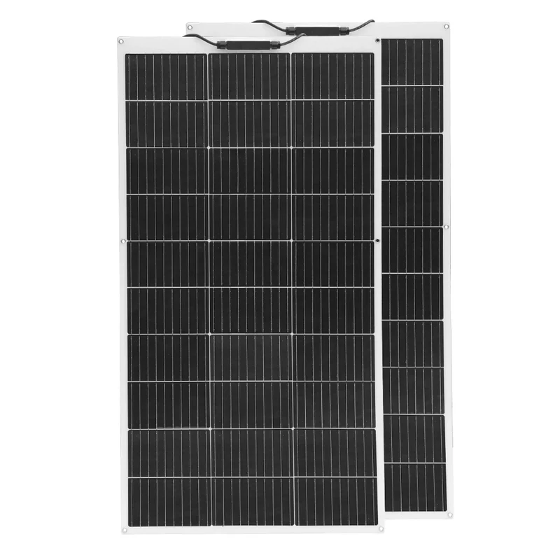 Zonnepaneel - Zonnepanelen - Zonne-energie - 16.5V Fotovoltaïsche Celmodule - Flexibel - Monocrystalline Silicon - 200W - 2 Stuks - Waterdicht - voor Boot - Camper - Caravan - RV - Tuin