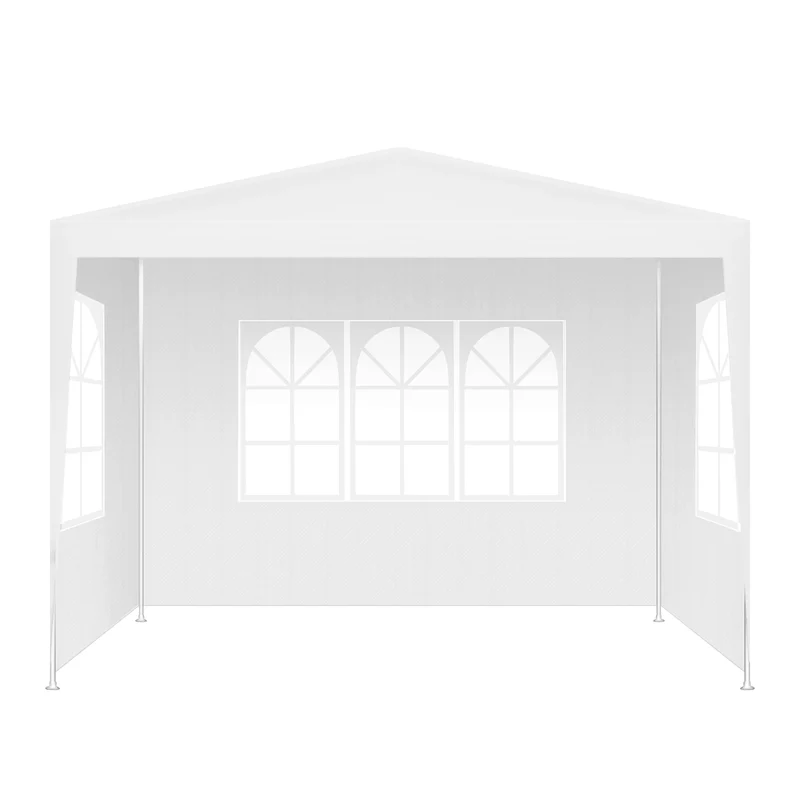 Partytent – Tuinent – Waterdichte Outdoor Tent – Luifel – Beschut – Waterdicht PVC – Metalen Frame – 3x3 Meter - Wit