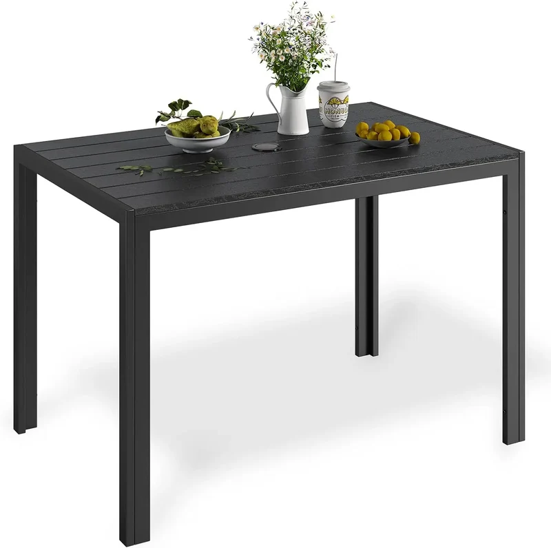 Tuintafel – Balkontafel – Buiten Tafel – Terrastafel – Aluminium Frame – Weerbestendig WPC Blad