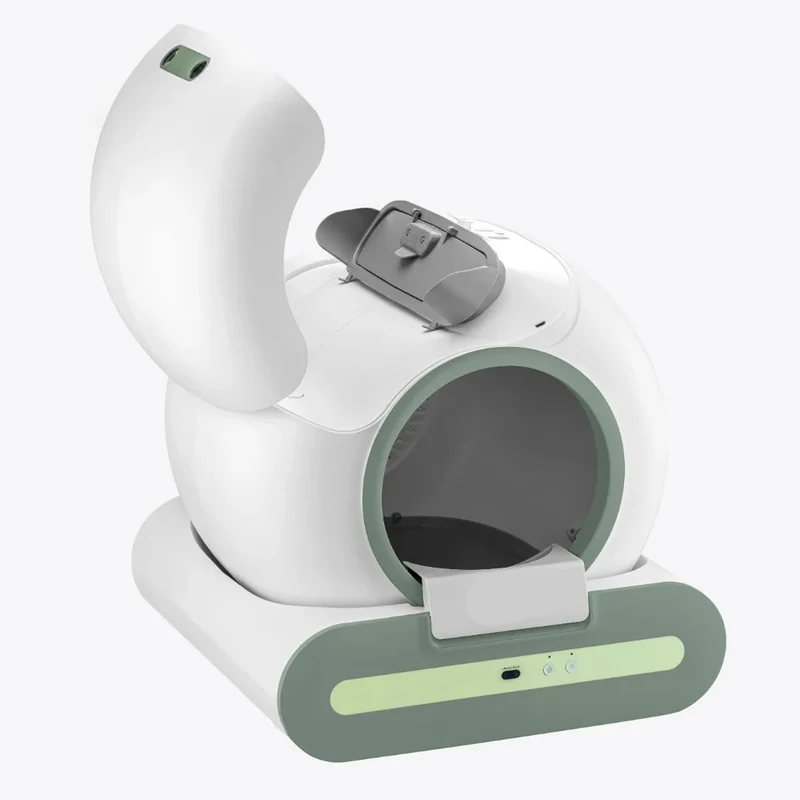 Slimme Kattenbak – Zelfreinigende Kattenbak – Automatische Kattenbak – Afgesloten Kattenbak – 65 Liter Capaciteit – App-Bediening - Wit 2