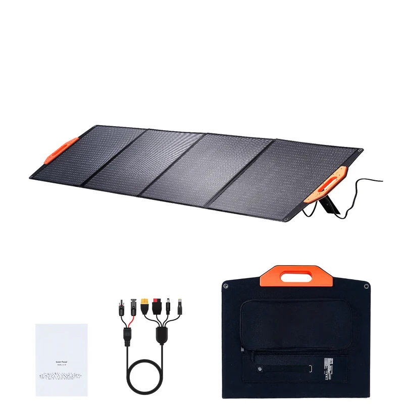 Draagbaar Zonnepaneel – Mobiel Zonnepaneel – Opvouwbaar Zonnepaneel – Solar Paneel – 200W Vermogen – Monokristallijn – Weerbestendig