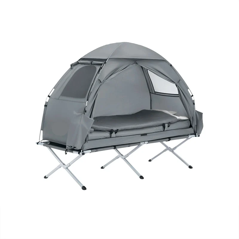 Outdoor Tent – Kampeertent – Slaapplaats – Tent Voor Buiten – Lichtgewicht Frame – Waterafstotende Tentstof – Ingebouwd Muskietennet - Grijs