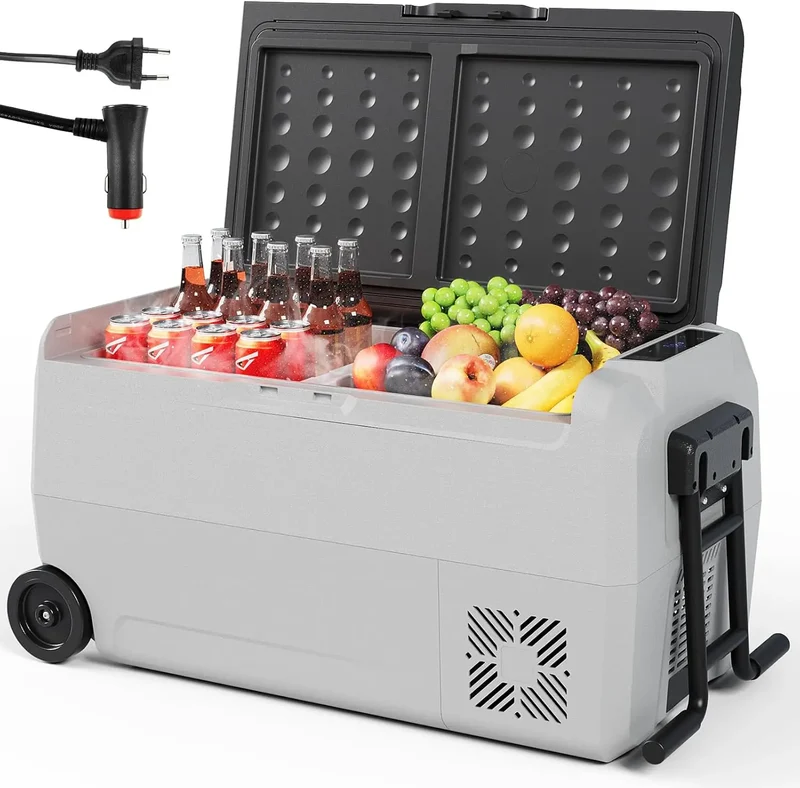 Koelbox – Draagbare Koelbox – Vriesbox – Mobiele Koelbox – 32 Liter – Dual-Zone Temperatuurregeling – 12/24V En 230V Voeding