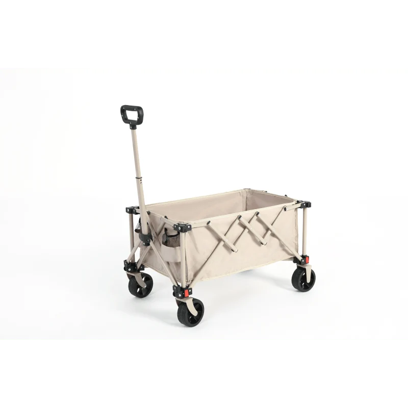 Vouwkar – Bolderwagen – Opvouwbare Kar – Transportwagen – Trolley – Stevig Stalen Frame – All Terrain Wielen – Beige Varianten