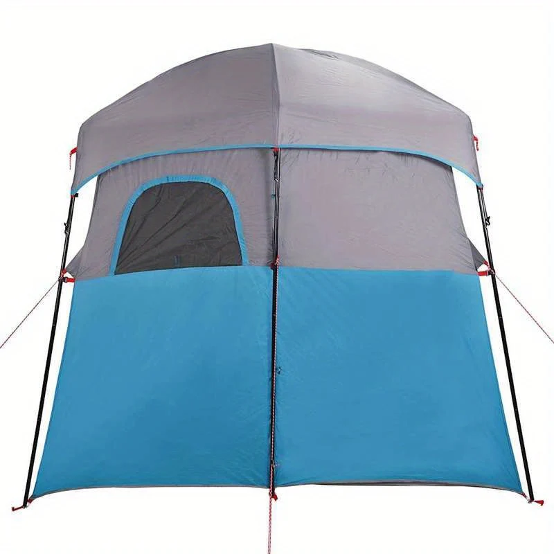 Campingtent – Kampeertent – Tent – Tweepersoonstent – Douchetent – Blauw – Lichtgewicht Oxford Stof – Inclusief Zonnescherm