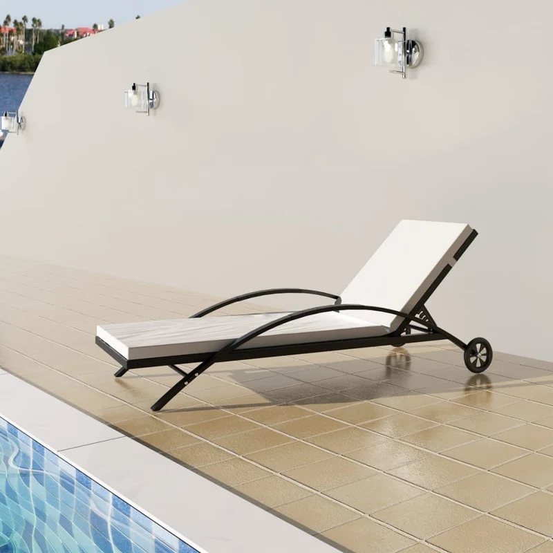 Lounge Stoel – Tuinstoel – Loungestoel Met Wielen – Buitenstoel – Rattan Stoel – Weerbestendig PE-Rattan – Verstelbare Rugleuning