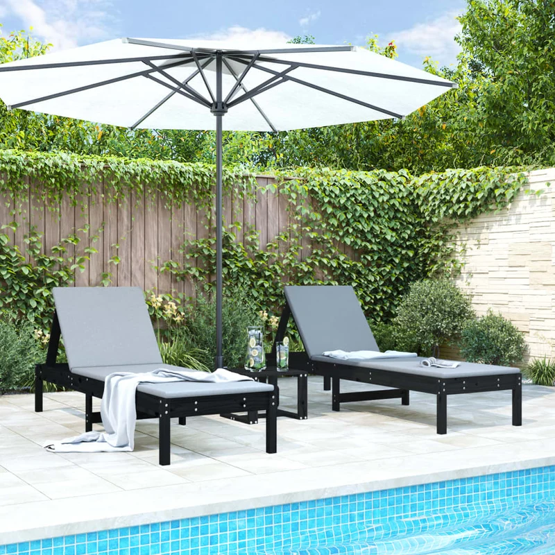 Houten Loungestoel – Tuinstoel – Relaxstoel – Verstelbare Stoel – Buitenstoel – Massief Dennenhout – Waterafvoer Design