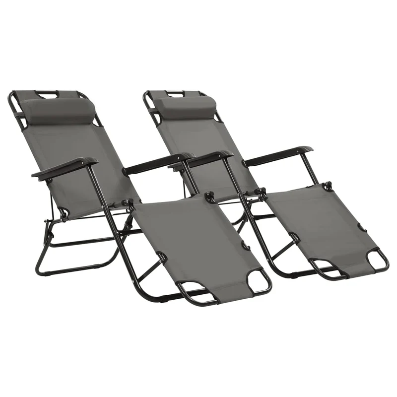 Verstelbare Ligstoel – Ligbed – Tuinstoel – Loungestoel – Balkonstoel – Katoenen Bekleding – Waterafstotende Kap