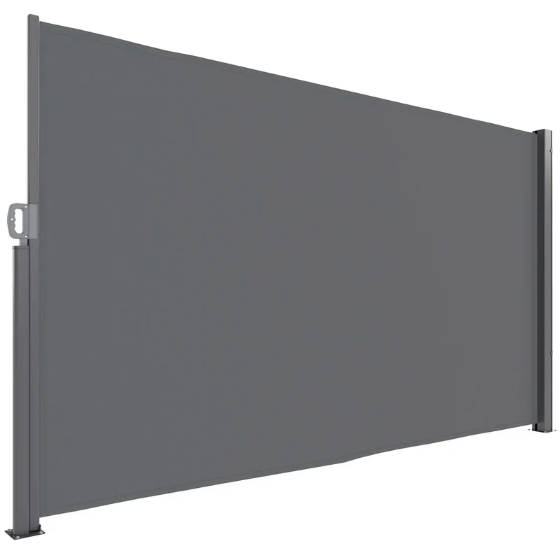 Uitschuifbaar Zijscherm – Balkon Scherm – Tuin Afsluiting – Buitenprivacy – Polyester Waterbestendig – Aluminium Frame