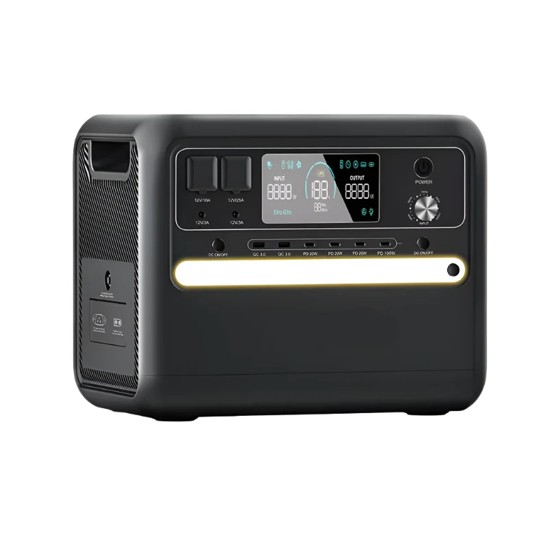 Portable Power Station – Draagbare Stroomvoorziening – Mobiele Batterij – Noodstroom – Camping Accu – 2400Wh LiFePO4 Batterij – Zuivere Sinusoïde Omvormer