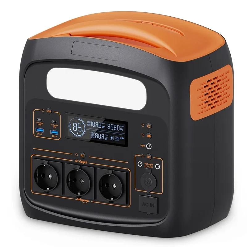 Mobiele Powerstation – Draagbare Accu – Energiebron – Noodstroom – Camping Accu – 1200W Continu Vermogen – 1100Wh Capaciteit