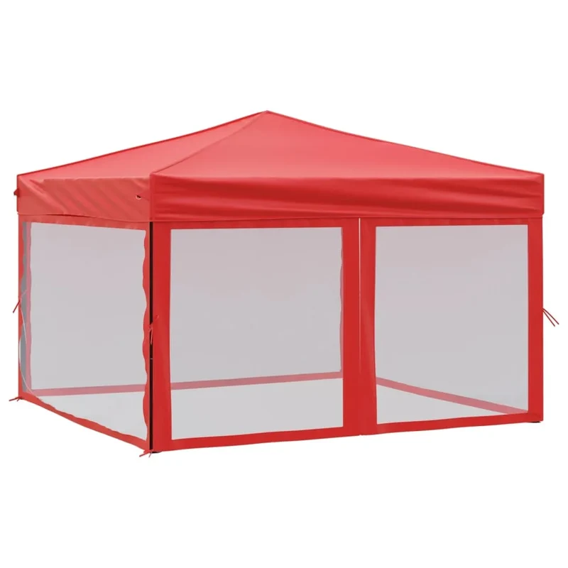 Vouwtent – Opvouwbare Tent – Partytent – Zonnetent – Water- En UV-Bestendig – Stevig Stalen Frame - 3x3 m - Rood