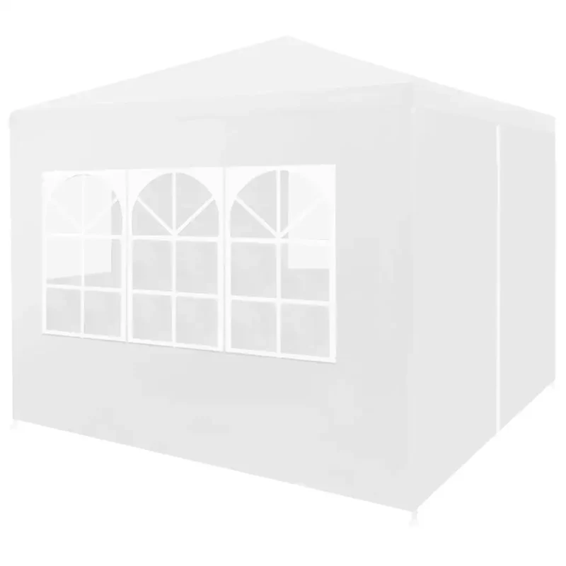 Tuinpaviljoen – Partytent – Tuintent – Ontvangsttent – Marktkraamtent – Buitenoverkapping – Waterdicht PE – Roestvrij Stalen Frame - 3x3m - Wit