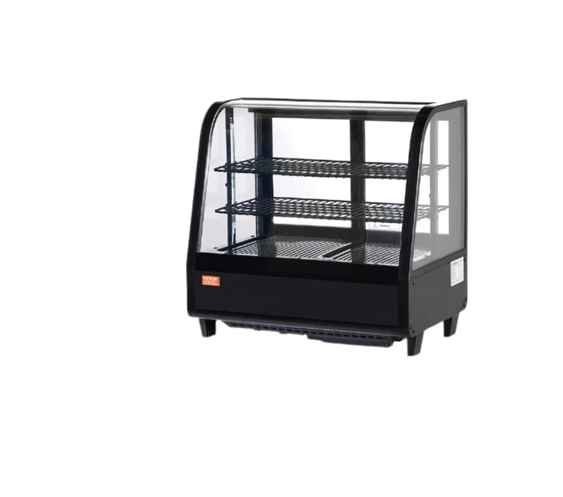 Gekoelde Displaykast – Koelvitrine – Koelkast – Presentatiekast – Bakkerskast – 278 Liter Inhoud – LED-Verlichting - 3,5 Kubieke Voet Boog