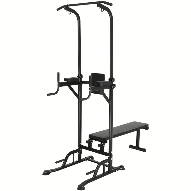 Power Tower – Thuisfitnessapparaat – Krachttrainer – Fitnessstation – Workoutstation – Verstelbare Pull-Up Bar – Maximaal 200 Kg Belastbaar