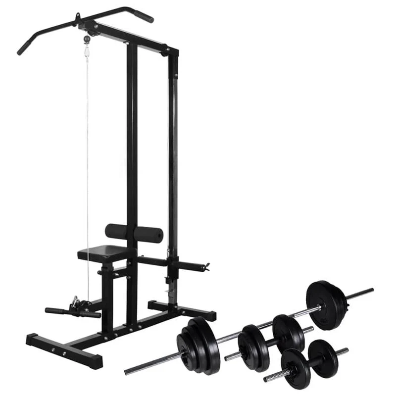 Power Tower – Krachtstation – Fitnessapparaat – Thuisgym – Sporttoestel – Tungsten Staal – Verstelbare Gewichten