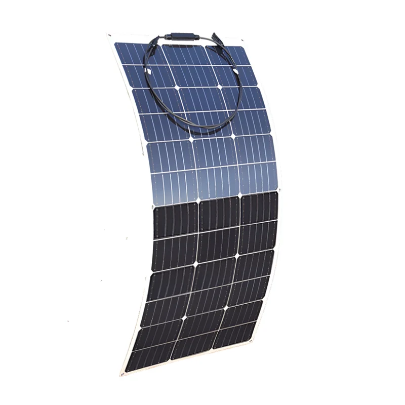 Zonnepaneel - Zonnepanelen - Zonne-energie - Fotovoltaïsch Paneelsysteem - 120W - Waterdicht - voor Boot - Camper - Caravan - RV - Tuin