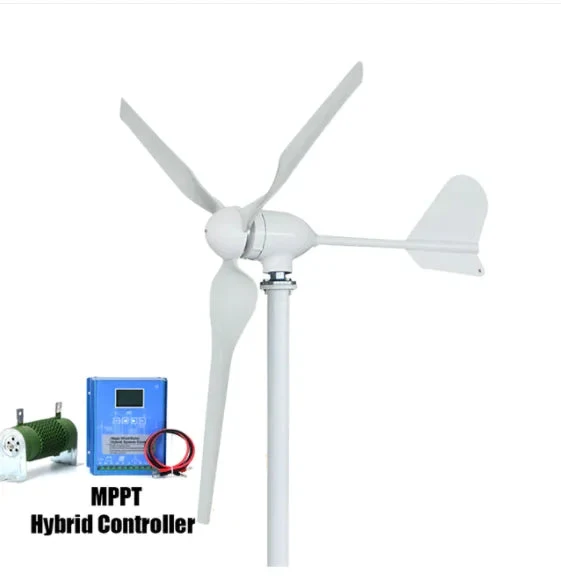 Windturbine - Windmolen - Windturbine Generator - Windenergie - 2000W - 24V - met LCD Hybride Regeling - 3 Messen - Stille en Efficiënte Energieoplossing - Kleine - voor Thuisgebruik en Off Grid Systemen