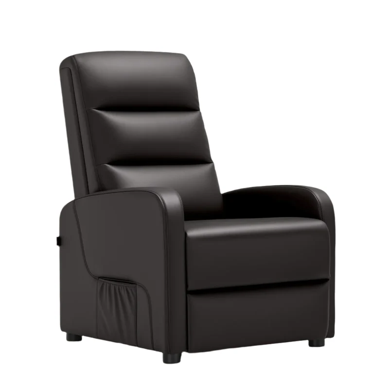 Relaxstoel - Relaxstoelen - Stoelen - Loungestoel - TV Stoel - met Voetsteun - en Kussen - Verstelbare Rugleuning - Comfortabele - PU Leer - 160° Ligstand - Voor Woonkamer - Slaapkamer - Thuisbioscoop - Bruin