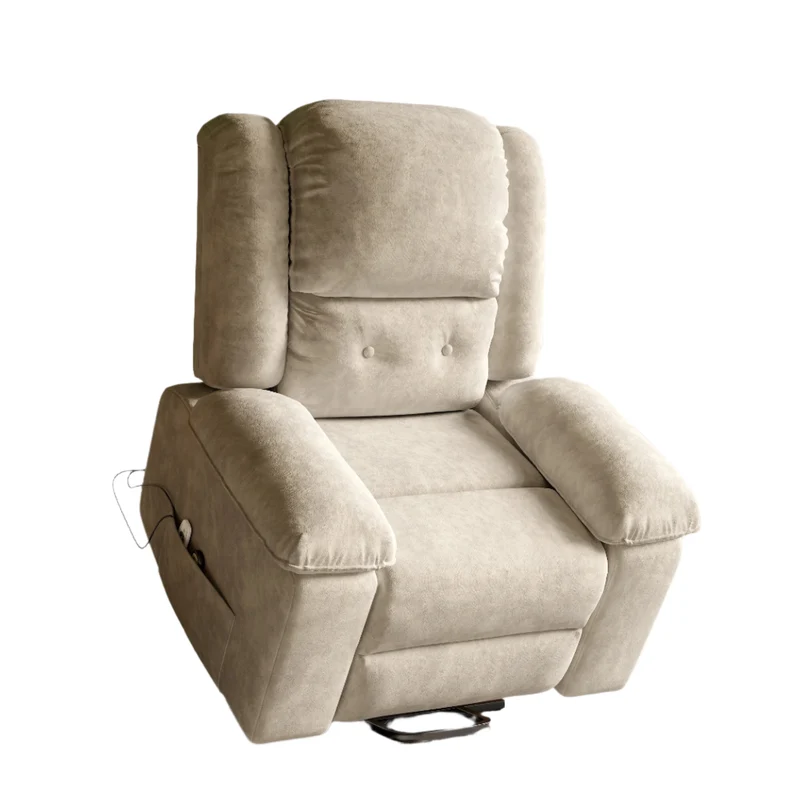 Relaxstoel - Relaxstoelen - Massagestoel - Loungestoel - Elektrische - met Sta-op Functie - Punts Massage - en Lendewarmte - Afstandsbediening - Voor Senioren - en TV-hoek - Lichte Bruin