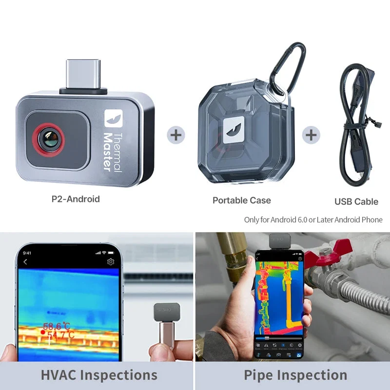 Warmtebeeldcamera – Thermo Camera – Infra Rood Camera – Temperatuur Meter – Nachtzicht – Temperatuurbereik -20°C Tot 600°C – Hoge Resolutie 256x192 Pixels