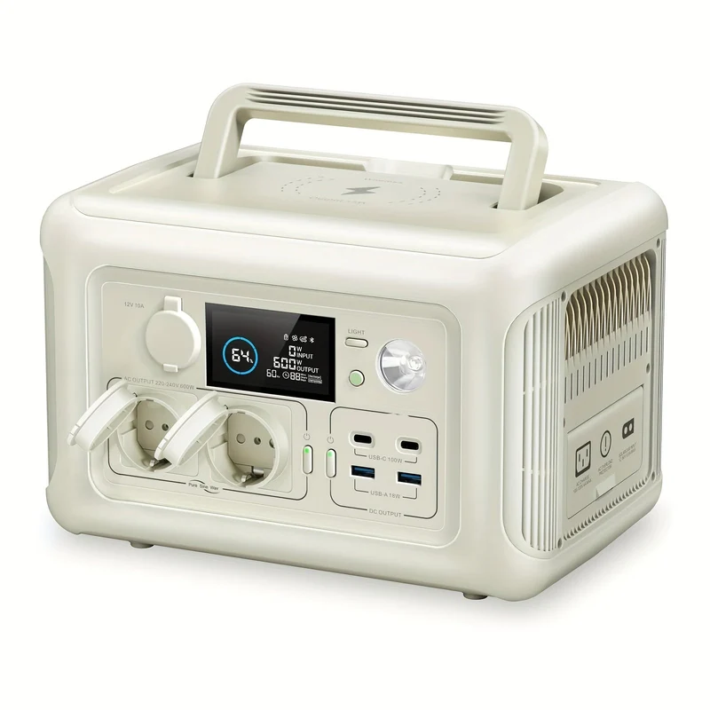 Draagbare Power Station – Mobiele Batterij – Externe Accu – Camping Generator – Snel Opladen – LiFePO4 Batterij – 8 Apparaten Gelijktijdig